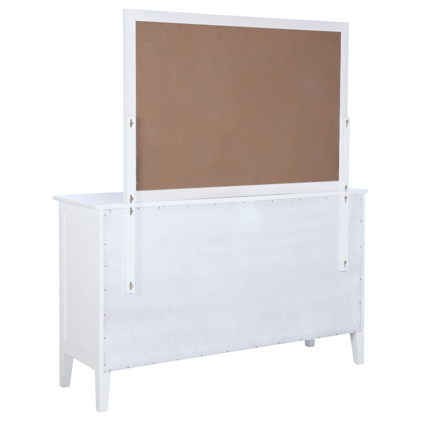 allora 10-drawer dresser and mirror whitewhite