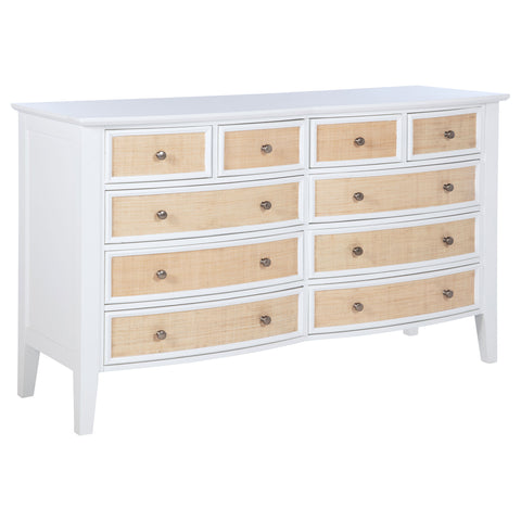 Allora 10-drawer Dresser Cabinet WhiteWhite