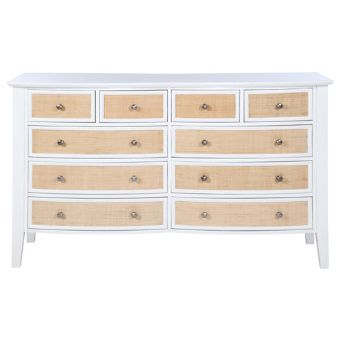 Allora 10-drawer Dresser Cabinet WhiteWhite