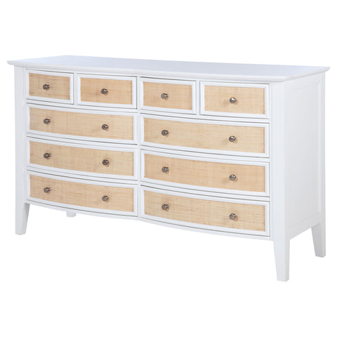 Allora 10-drawer Dresser Cabinet WhiteWhite