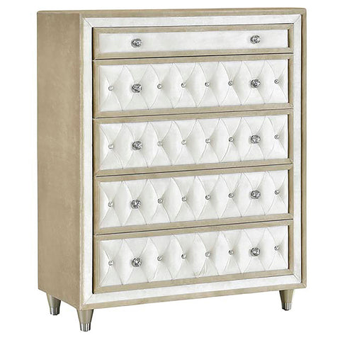 Pinciotti 5-piece Queen Bedroom Set IvoryIvory / Camel