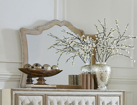 Pinciotti Upholstered Dresser Mirror CamelCamel