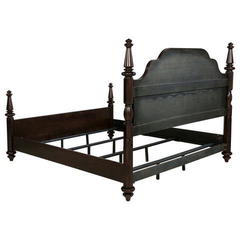Eliza 4-piece Eastern King Bedroom Set Dark OakDark Oak