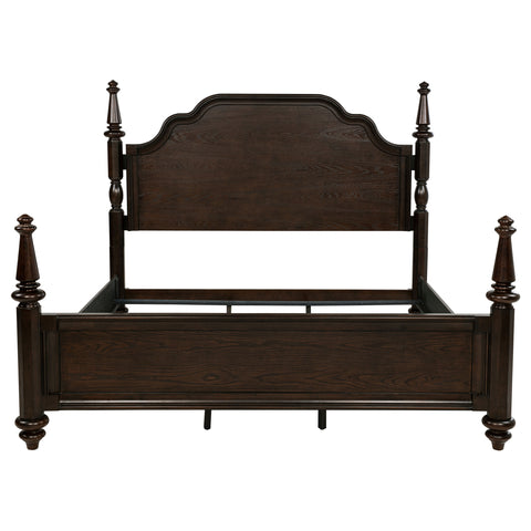 Eliza 63-inch Four Poster Eastern King Bed Dark OakDark Oak