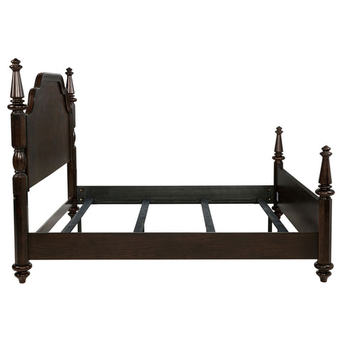 Eliza 63-inch Four Poster Eastern King Bed Dark OakDark Oak