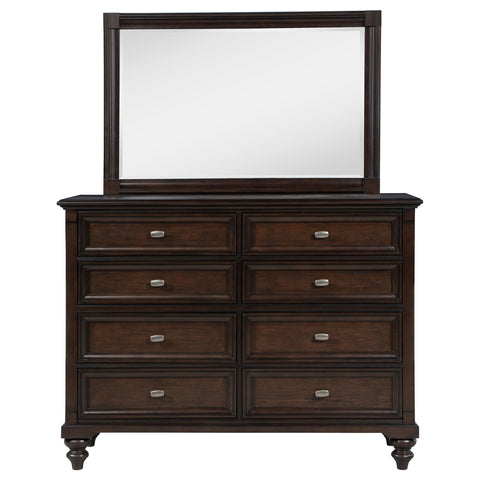 Eliza 8-drawer Dresser and Mirror Dark OakDark Oak
