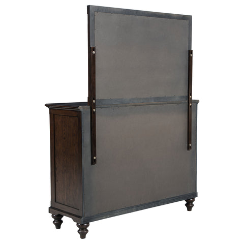 Eliza 8-drawer Dresser and Mirror Dark OakDark Oak