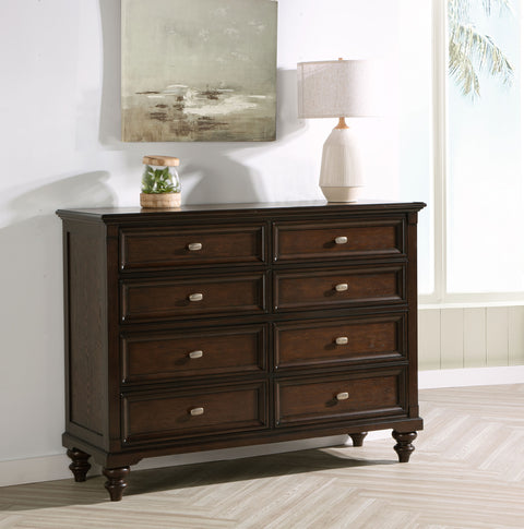 Eliza 8-drawer Dresser Cabinet Dark OakDark Oak