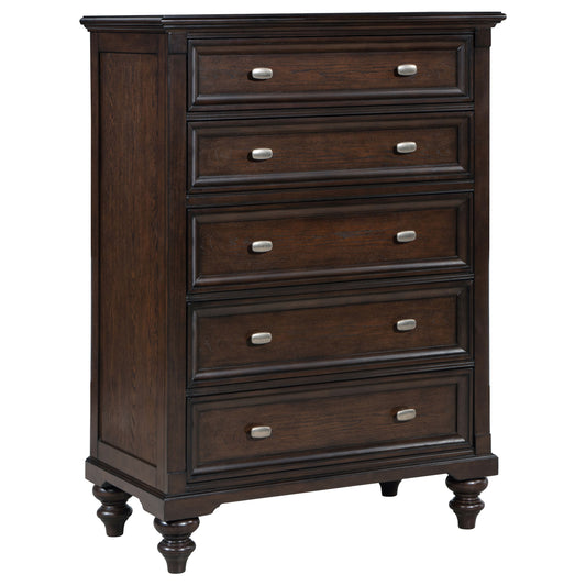 Eliza 5-drawer Chest of Drawers Dark OakDark Oak
