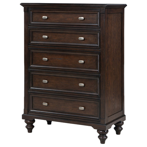 Eliza 5-drawer Chest of Drawers Dark OakDark Oak