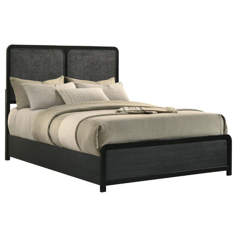 Trini 51-inch Upholstered Full Panel Bed Black