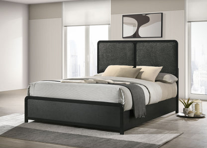 Regina 51-inch Upholstered Eastern King Bed BlackBlack