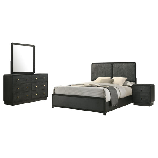 Regina 4-piece Queen Bedroom Set BlackBlack