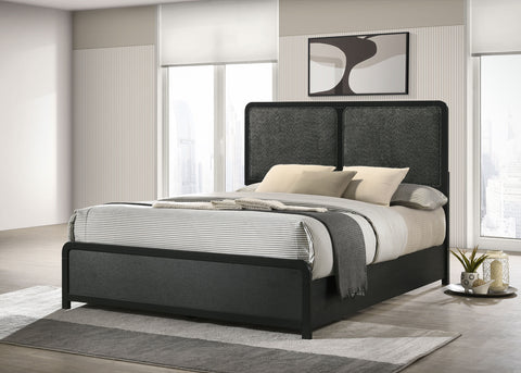 Regina 51-inch Upholstered Queen Bed BlackBlack