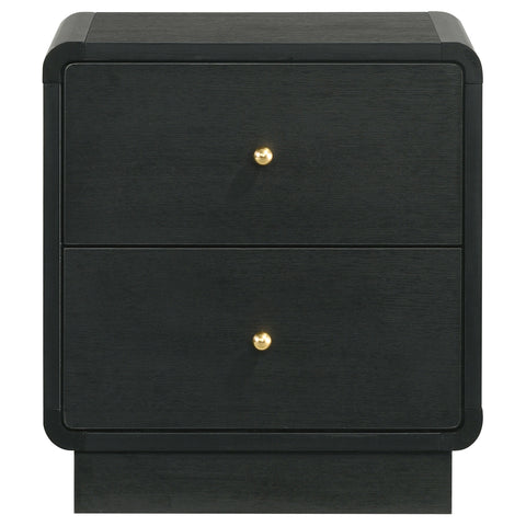 Regina 2-drawer Nightstand Bedside Table BlackBlack