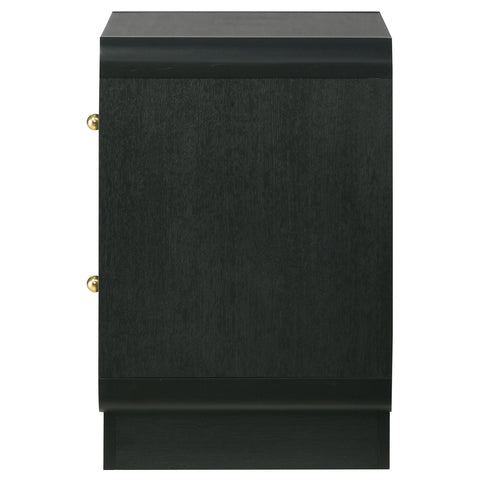 Regina 2-drawer Nightstand Bedside Table BlackBlack
