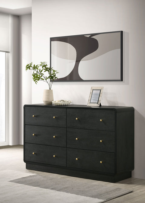 Regina 6-drawer Dresser Cabinet BlackBlack