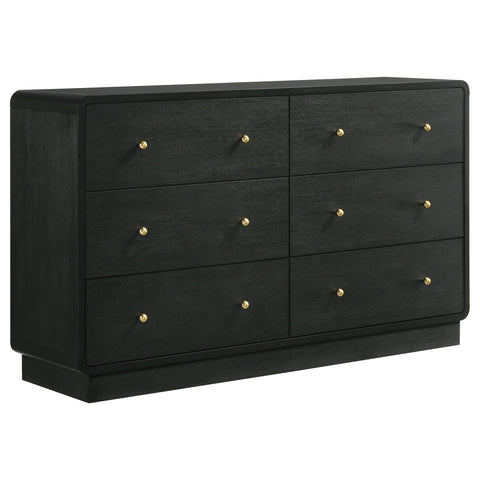 Regina 6-drawer Dresser Cabinet BlackBlack