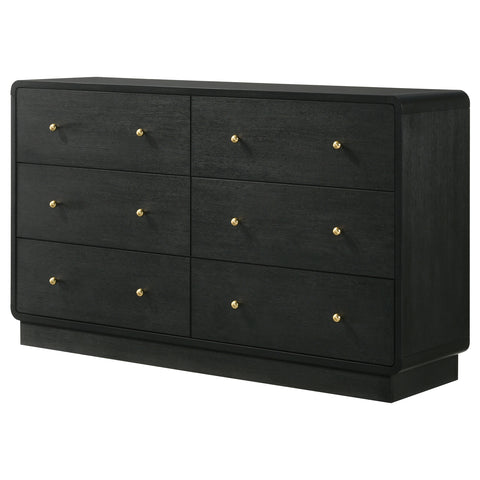 Regina 6-drawer Dresser Cabinet BlackBlack