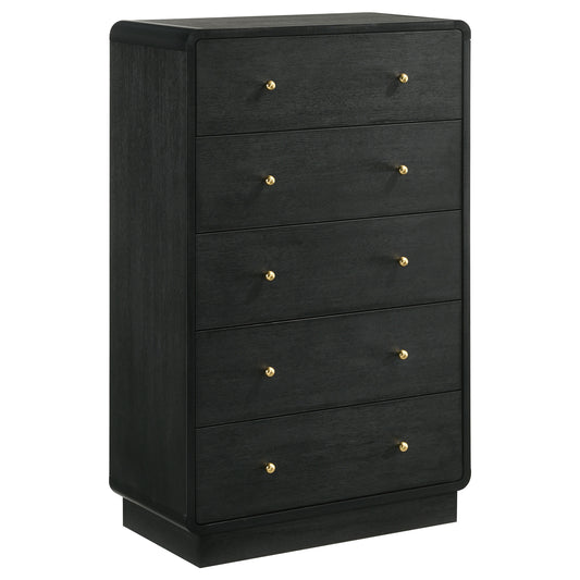 Regina 5-drawer Chest of Drawers BlackBlack