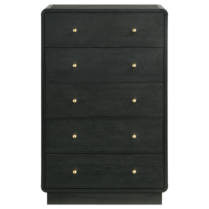 Regina 5-drawer Chest of Drawers BlackBlack