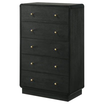 Regina 5-drawer Chest of Drawers BlackBlack
