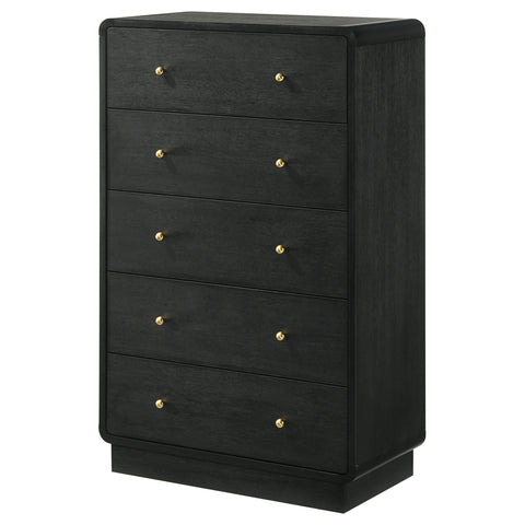 Regina 5-drawer Chest of Drawers BlackBlack