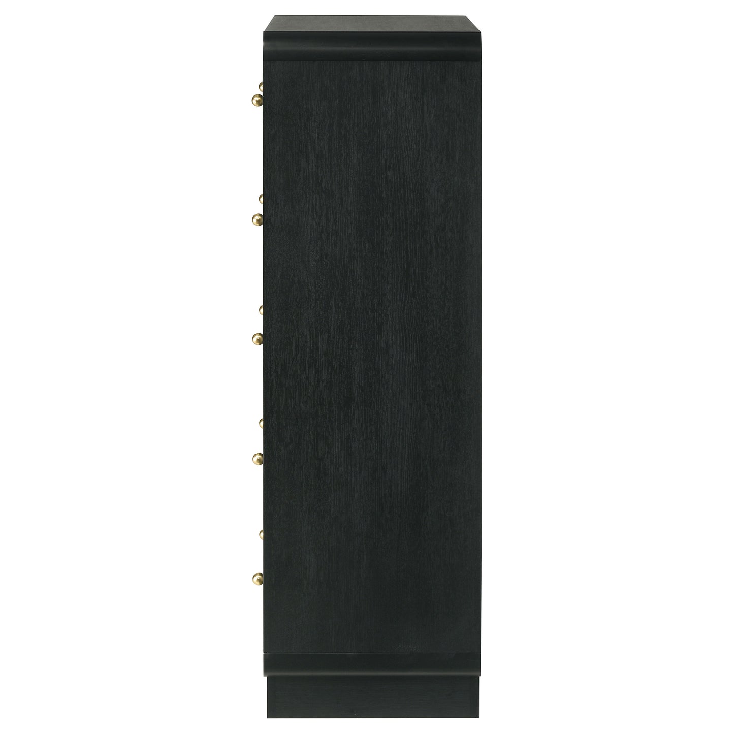 regina 5-drawer chest of drawers blackblack