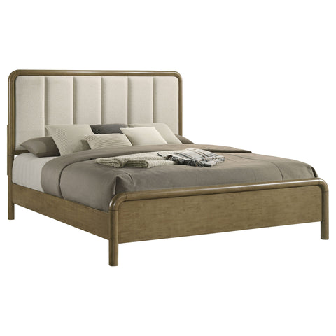 Afshan 59-inch Upholstered Eastern King Bed NutmegNutmeg
