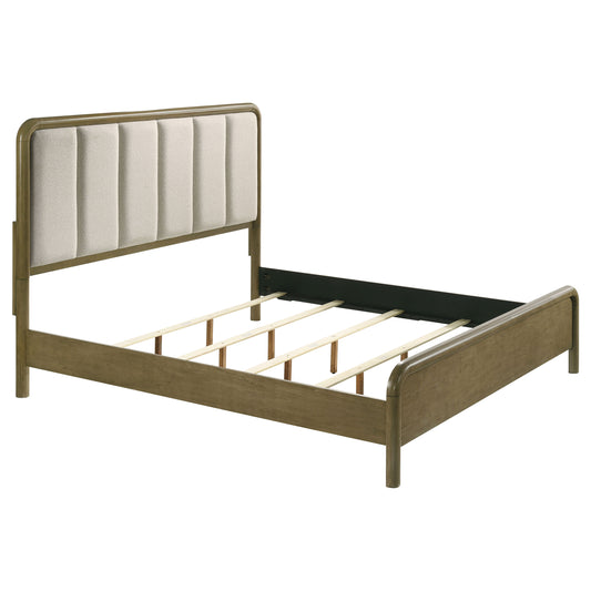 Afshan 59-inch Upholstered Queen Bed NutmegNutmeg