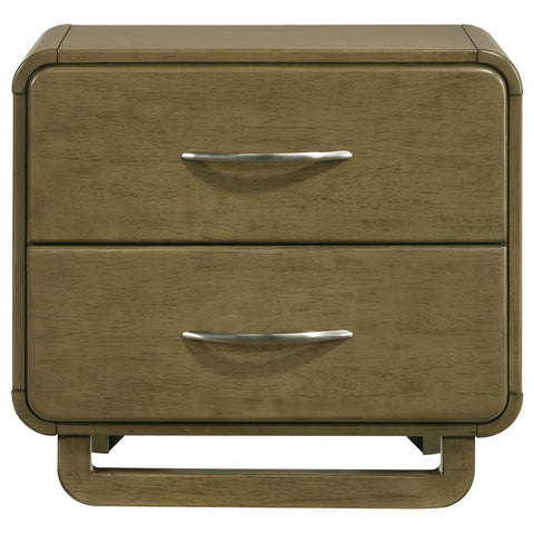 Afshan 2-drawer Nightstand Bedside Table NutmegNutmeg