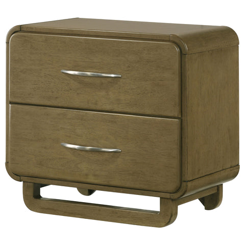 Afshan 2-drawer Nightstand Bedside Table NutmegNutmeg
