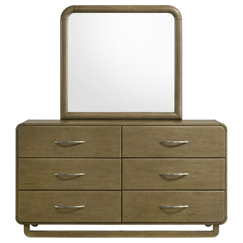Afshan 6-drawer Dresser and Mirror NutmegNutmeg