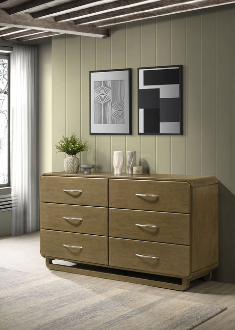 Afshan 6-drawer Dresser Cabinet NutmegNutmeg