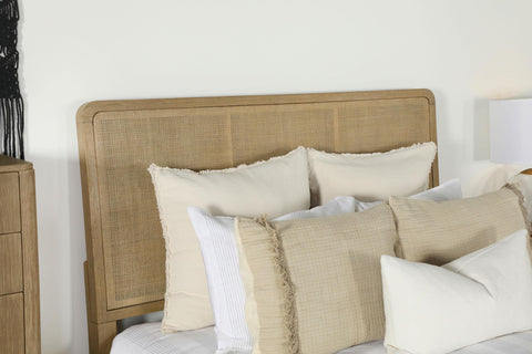 Tilbury Rattan California King Panel Bed Sand Wash and Natural