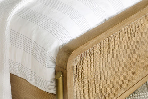 Tilbury Rattan California King Panel Bed Sand Wash and Natural