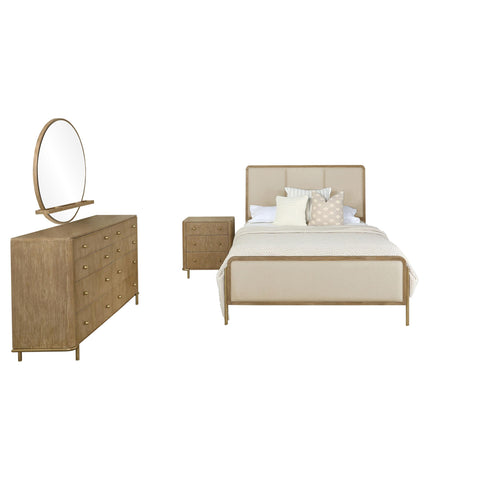 Tilbury 4-piece Eastern King Bedroom Set Cream and Sand Wash