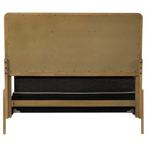 Elmcrest Upholstered Eastern King Panel Bed Sand Wash and GreySand Wash / Grey