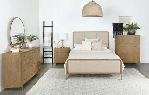 Tilbury 56-inch California King Panel Bed Cream and Sand Wash