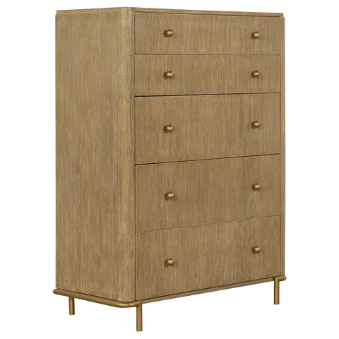 Tilbury 5-piece Queen Bedroom Set Cream and Sand Wash