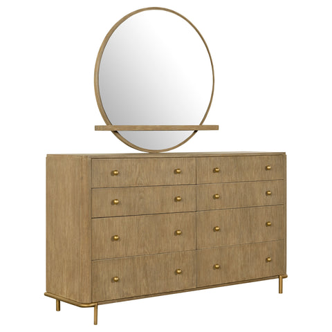 Elmcrest 8-drawer Dresser with Mirror Sand WashSand Wash