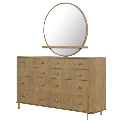 Elmcrest 8-drawer Dresser with Mirror Sand WashSand Wash