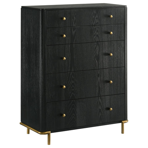 Tilbury 5-piece California King Bedroom Set Cream and Black