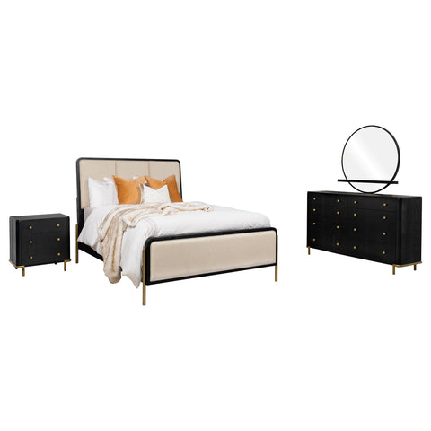 Tilbury 4-piece Queen Bedroom Set Cream and Black