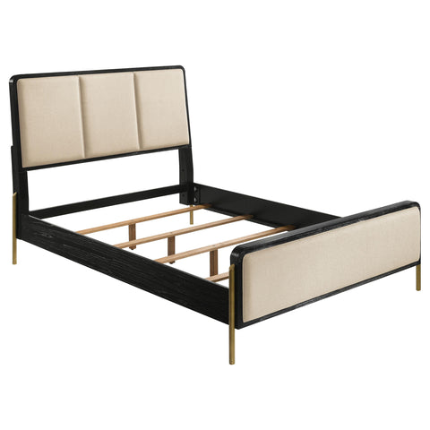 Tilbury 56-inch Queen Panel Bed Cream and Black