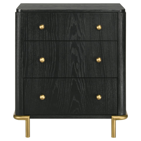 Elmcrest 3-drawer Nightstand BlackBlack