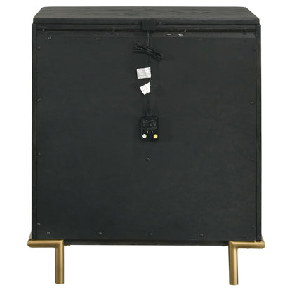 Janine 3-drawer Nightstand Black