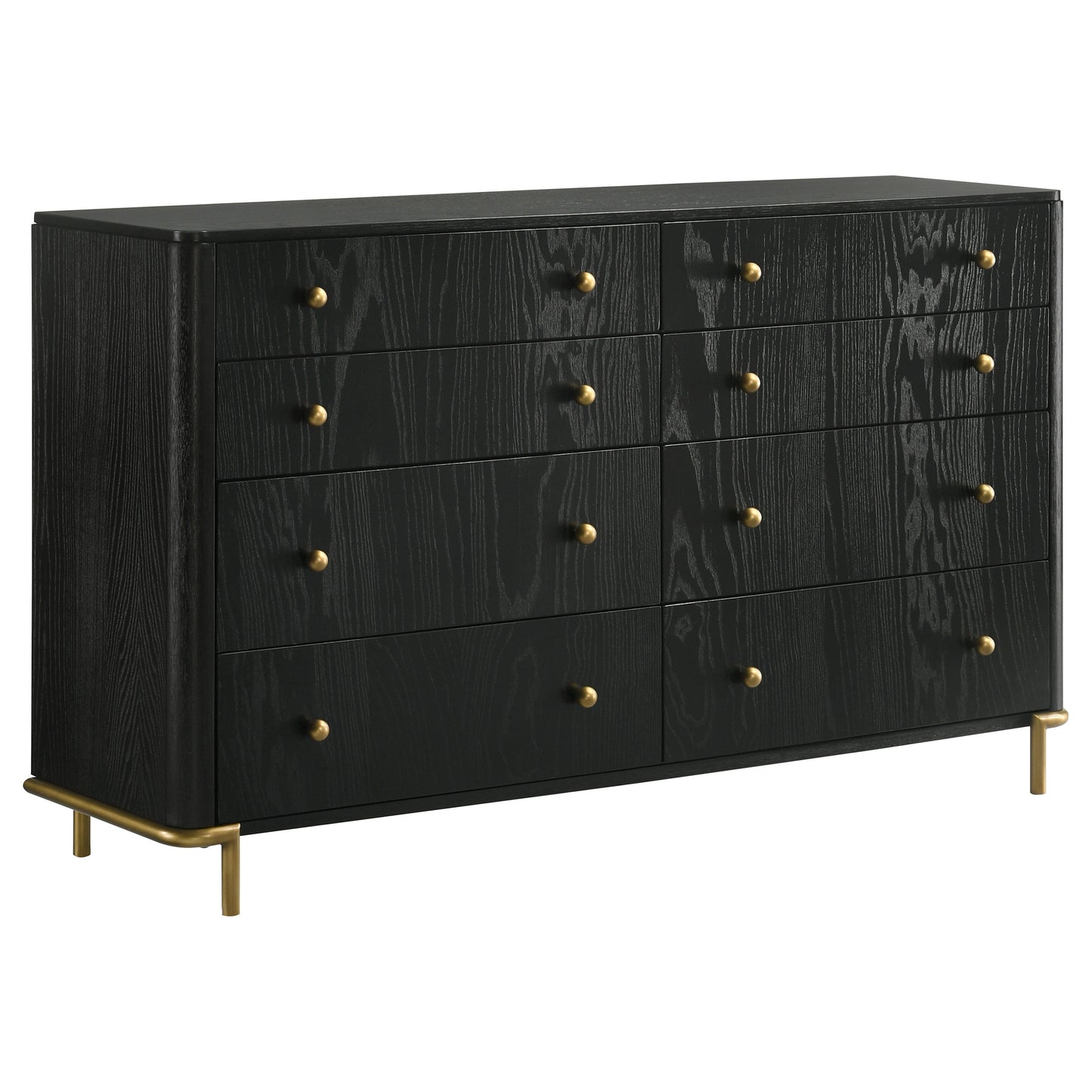 janine 8-drawer dresser black