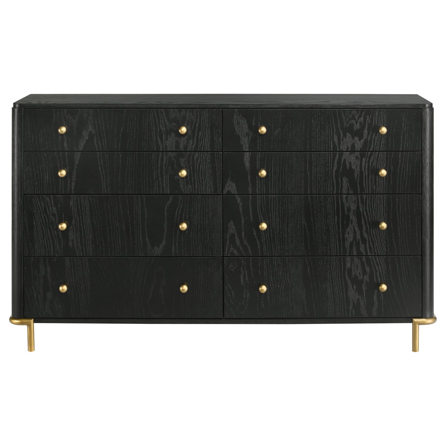 janine 8-drawer dresser black