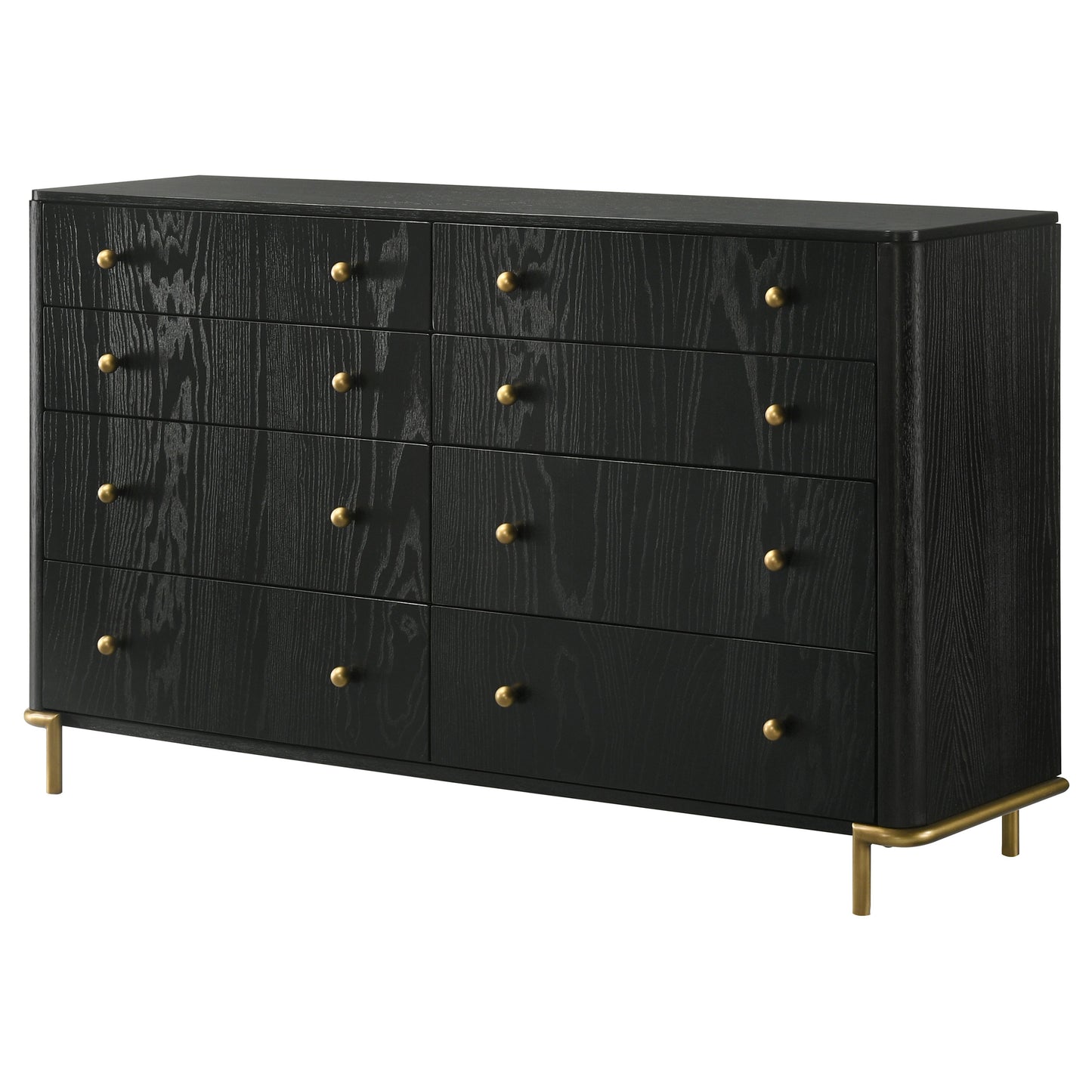 janine 8-drawer dresser black